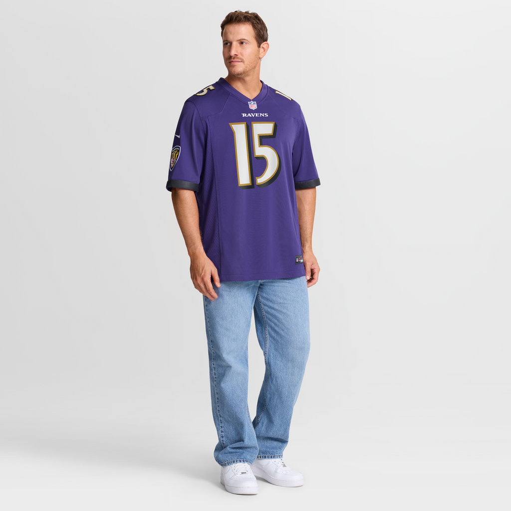 Men's Baltimore Ravens Cooper Rush Purple Team