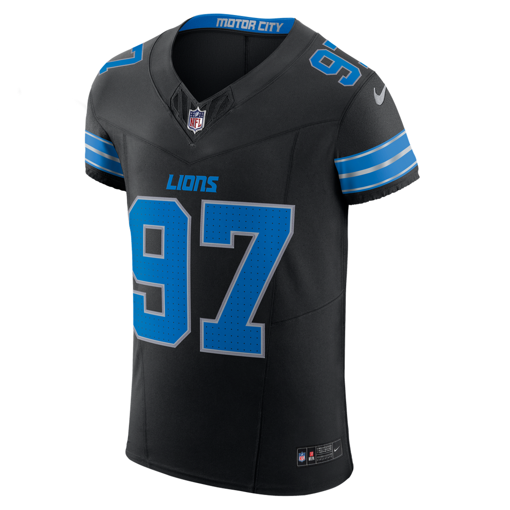 Men's Detroit Lions Aidan Hutchinson Black Alternate Vapor F.U.S.E. Elite Jersey