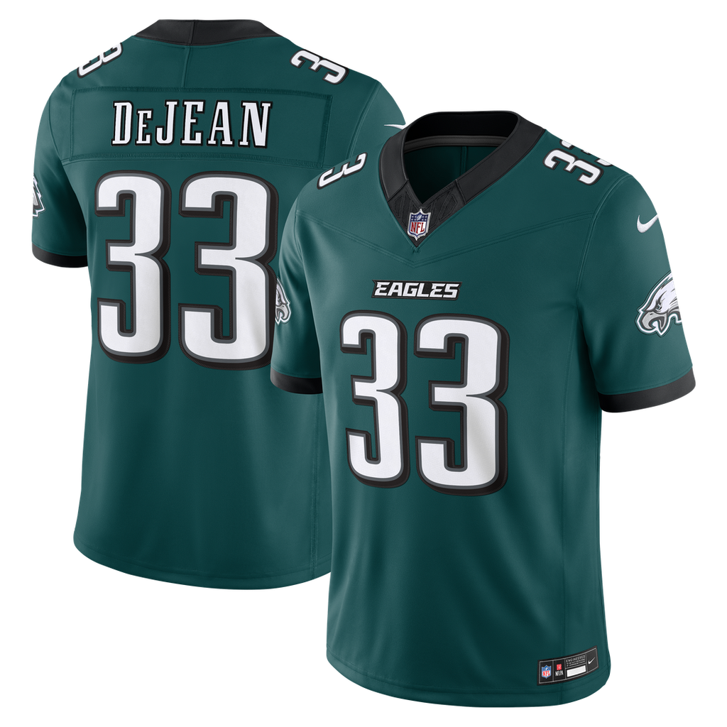 Men's Philadelphia Eagles Cooper DeJean Black Alternate Vapor F.U.S.E. Stitched