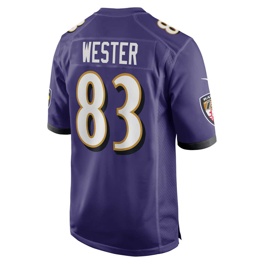 Men's Baltimore Ravens LaJohntay Wester Purple Team