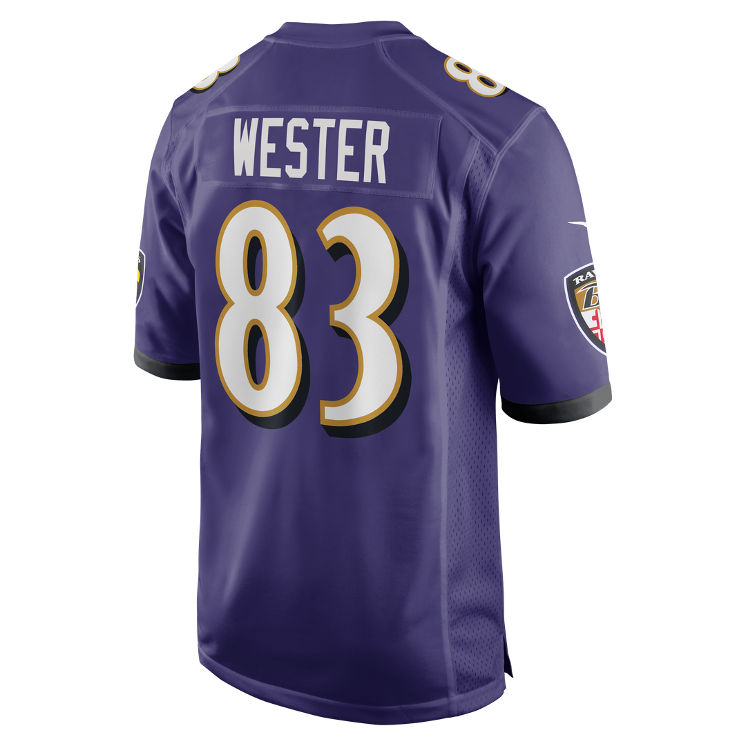 Men's Baltimore Ravens LaJohntay Wester Purple Team