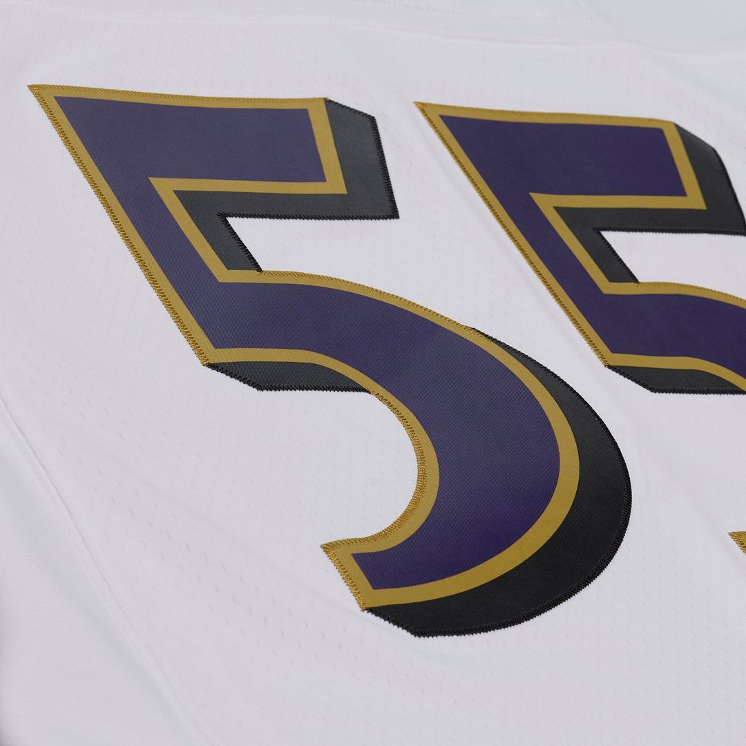 Men's Baltimore Ravens Terrell Suggs White 2003 Legacy Replica Player Jersey