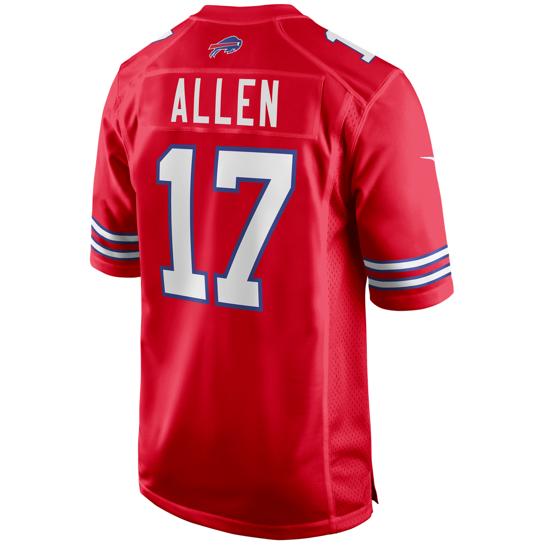 Men's Buffalo Bills Josh Allen Red Alternate Game Player Jersey