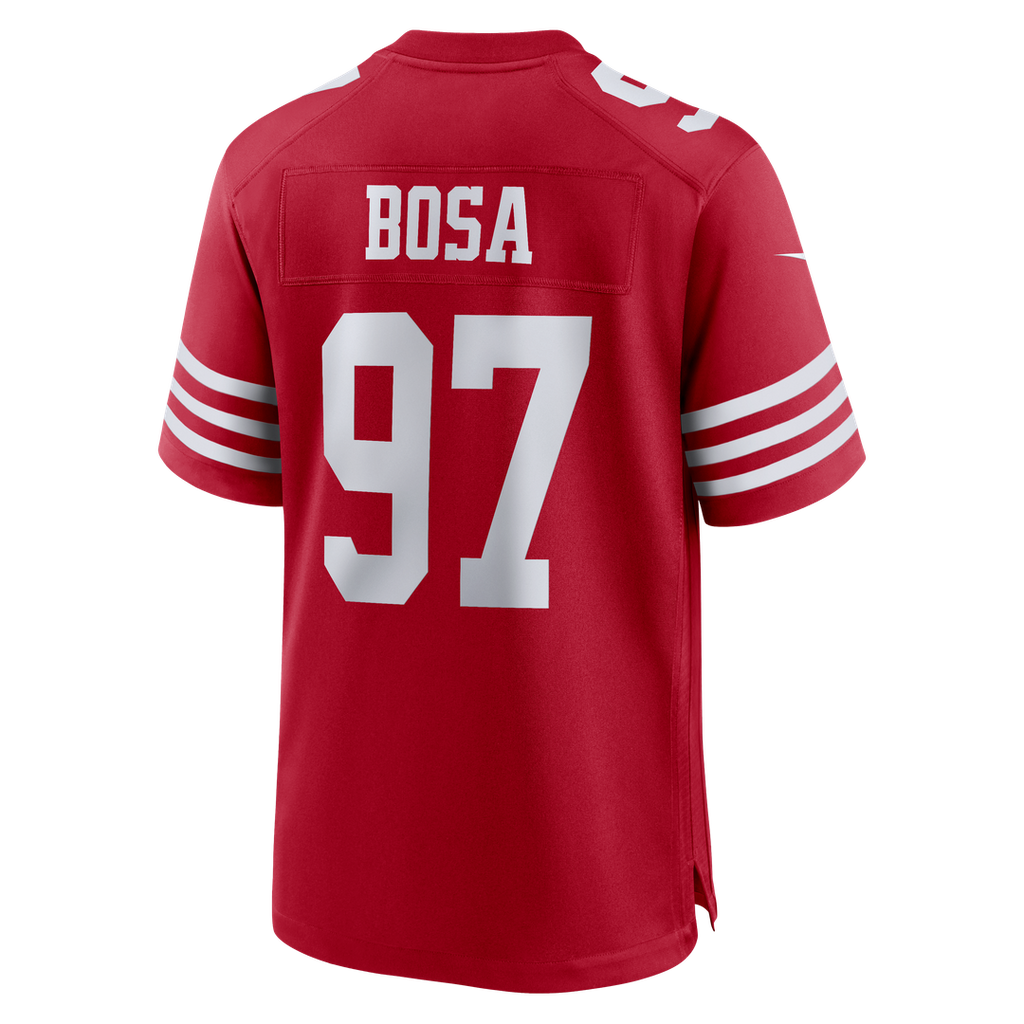Men's San Francisco 49ers Nick Bosa White 80th Anniversary