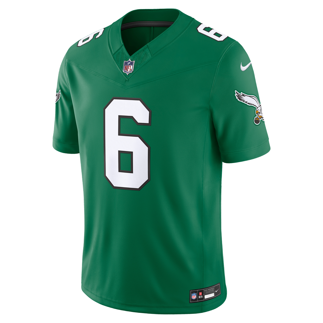 Men's Philadelphia Eagles DeVonta Smith Kelly Green Alternate Vapor F.U.S.E. Stitched