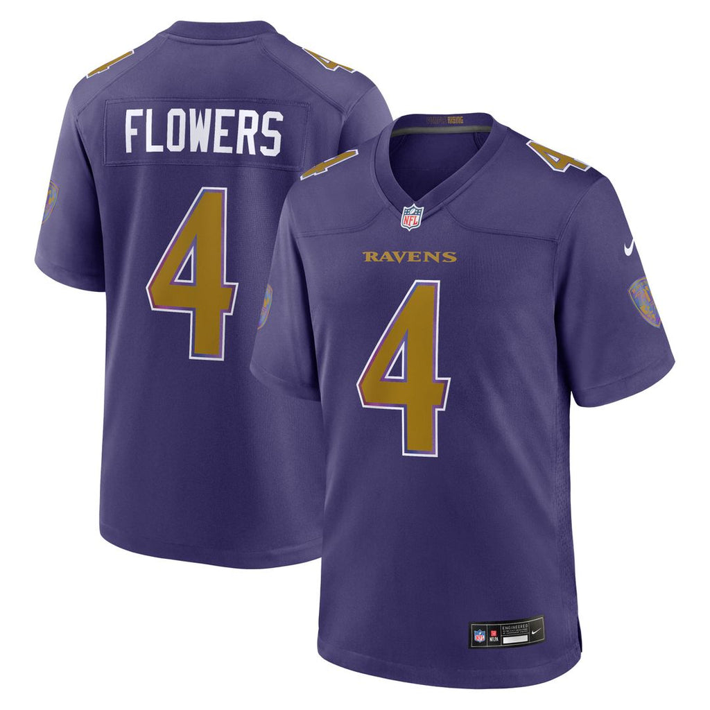 Men's Baltimore Ravens Zay Flowers Black Alternate