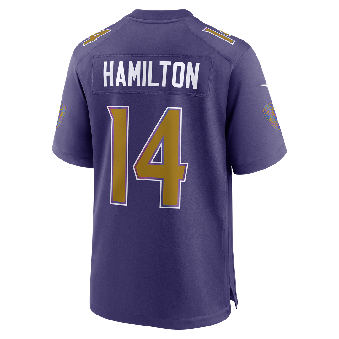Men's Baltimore Ravens Kyle Hamilton Purple Alternate