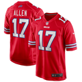 Men's Buffalo Bills Josh Allen Red Alternate Game Player Jersey