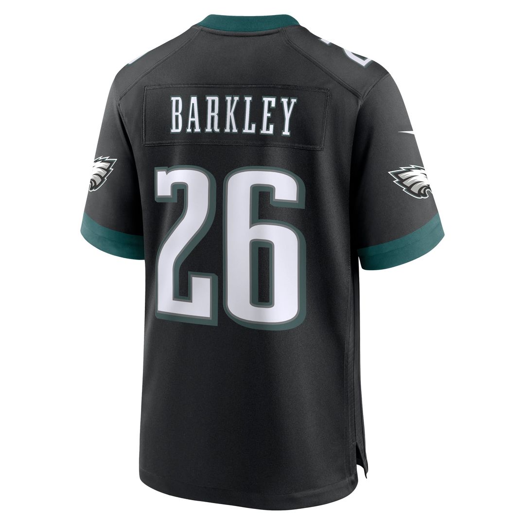Men's Philadelphia Eagles Saquon Barkley Midnight Green Game Player Jersey