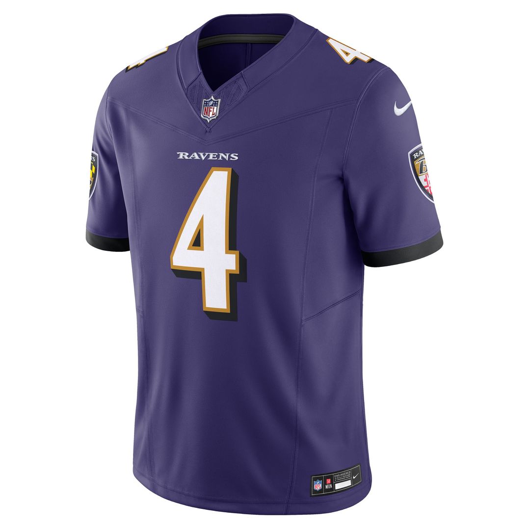 Men's Baltimore Ravens Zay Flowers Purple Vapor F.U.S.E.