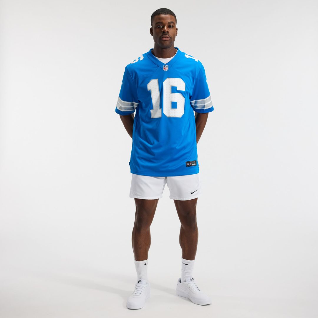 Men's Detroit Lions Jared Goff Blue