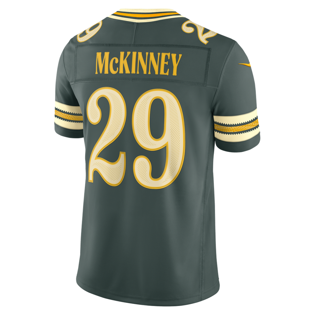 Men's Green Bay Packers Xavier McKinney Green 2026 Rivalries Collection Stitched Jersey