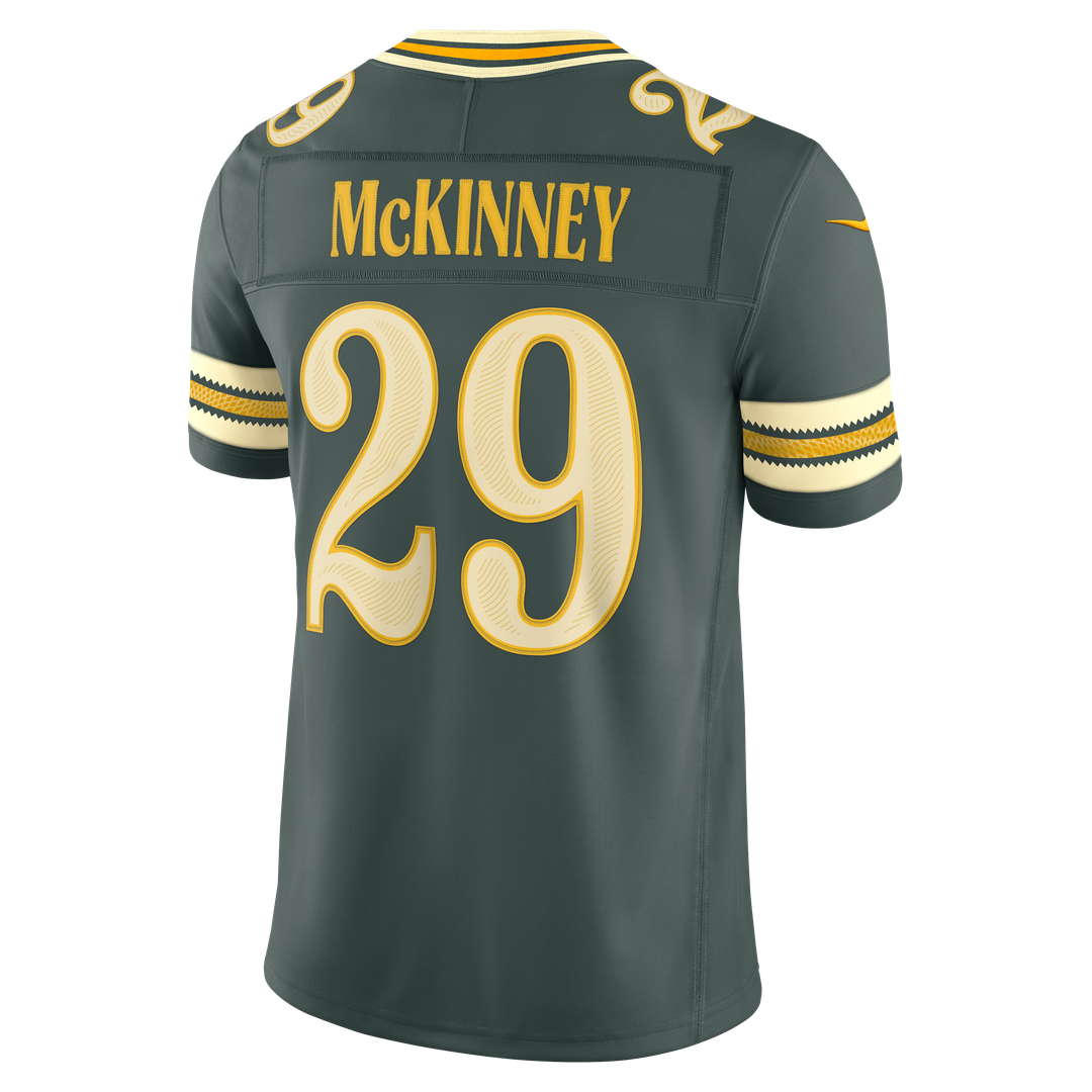 Men's Green Bay Packers Xavier McKinney Green 2026 Rivalries Collection Stitched Jersey