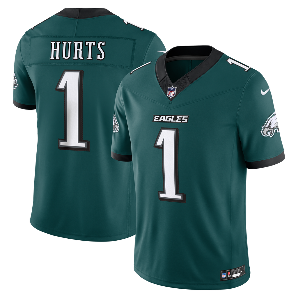 Men's Philadelphia Eagles Jalen Hurts Kelly Green Alternate Vapor F.U.S.E. Stitched