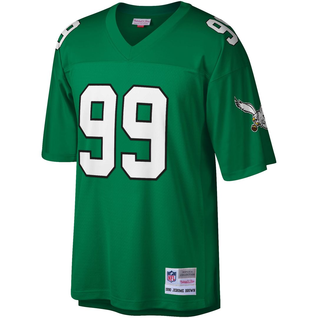 Men's Philadelphia Eagles Jerome Brown Kelly Green Legacy Replica Jersey