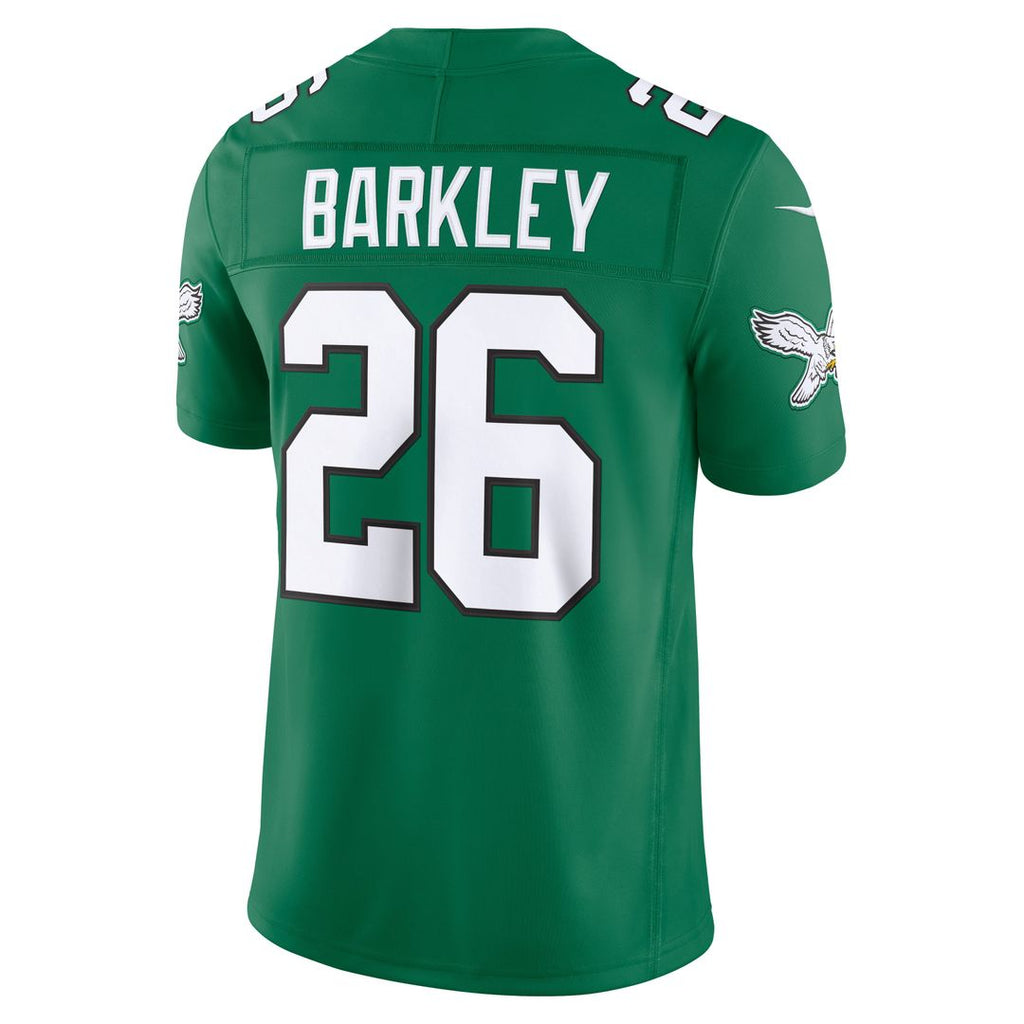 Men's Philadelphia Eagles Saquon Barkley Kelly Green Alternate Vapor F.U.S.E. Stitched