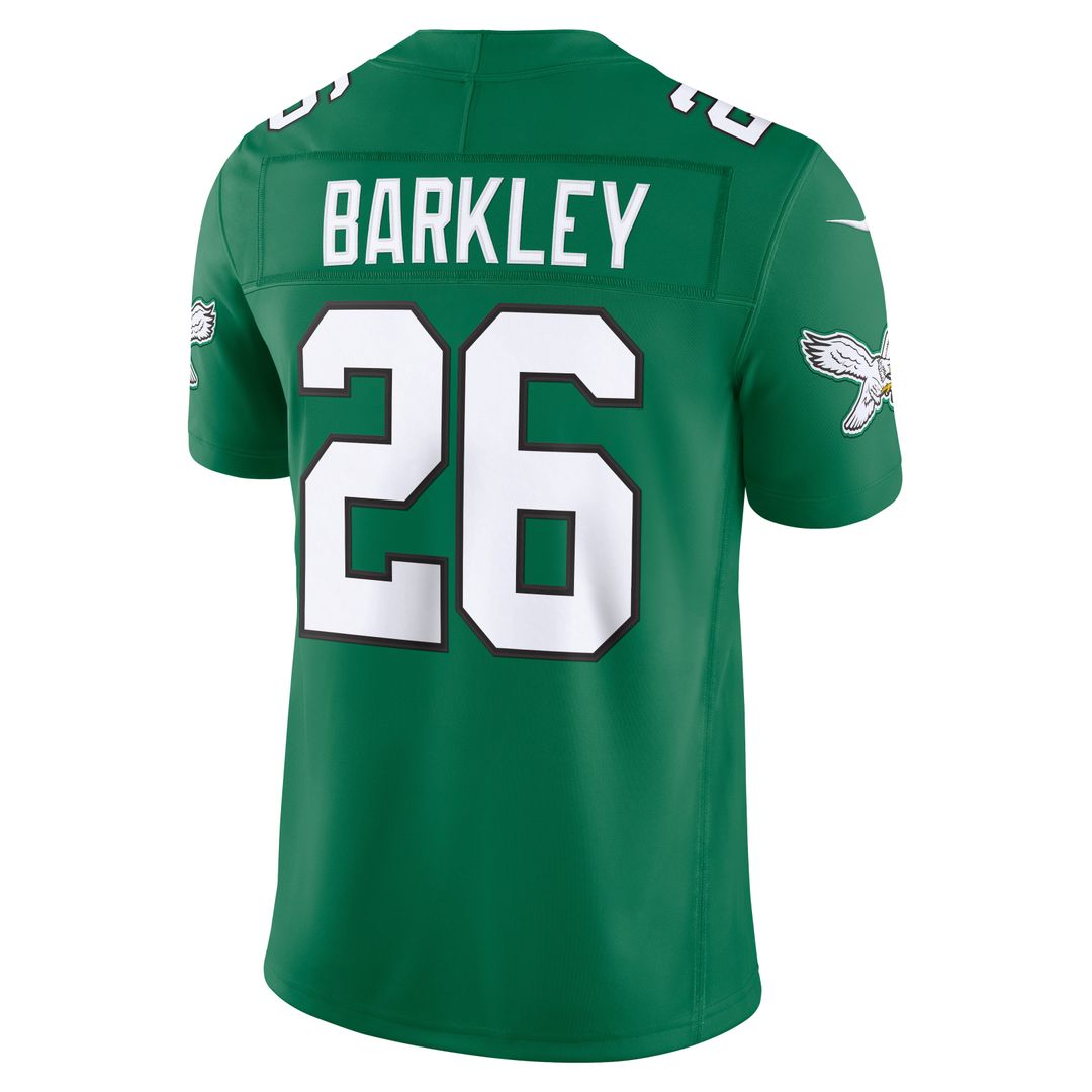 Men's Philadelphia Eagles Saquon Barkley Kelly Green Alternate Vapor F.U.S.E. Stitched