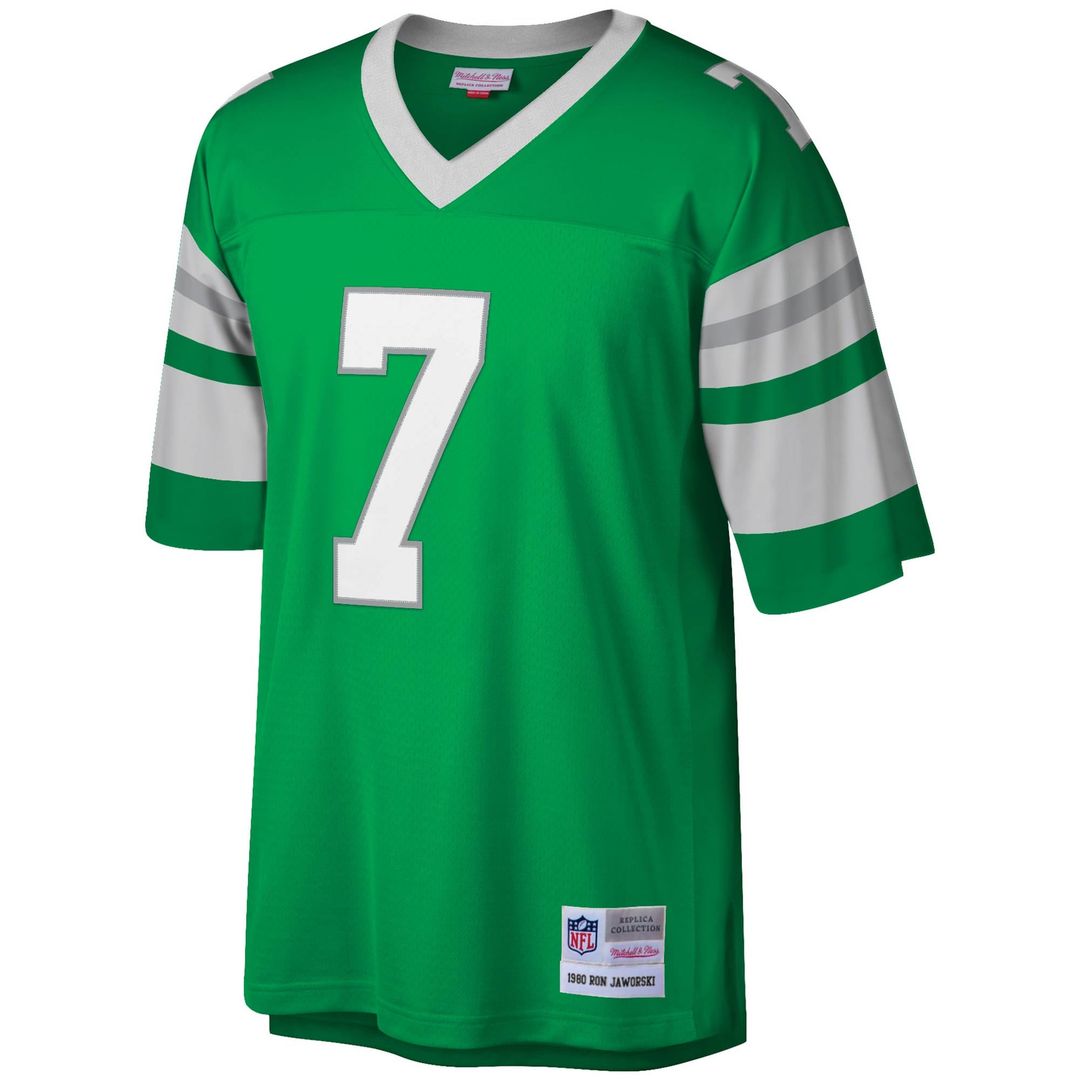 Men's Philadelphia Eagles Ron Jaworski Kelly Green Legacy Replica Jersey