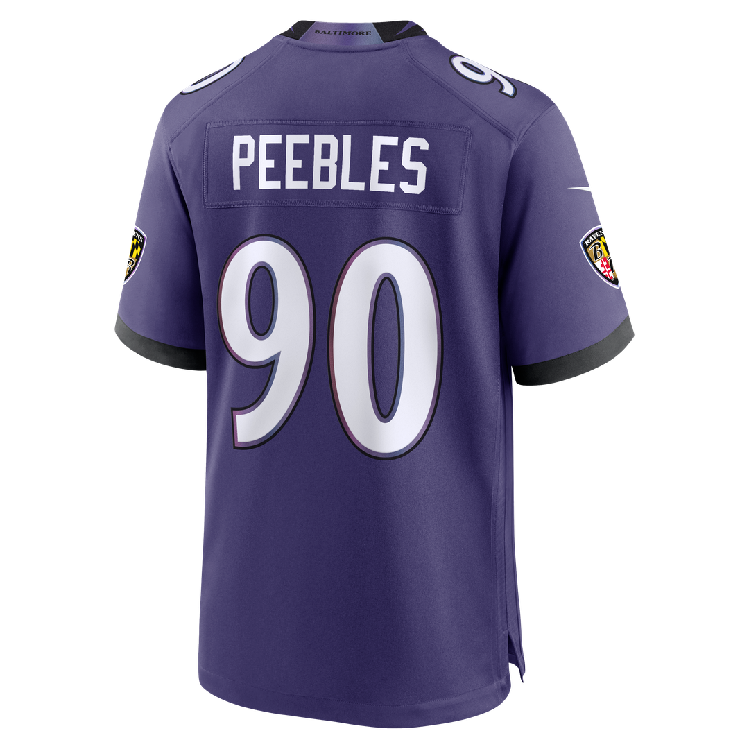 Men's Baltimore Ravens Aeneas Peebles Purple Team