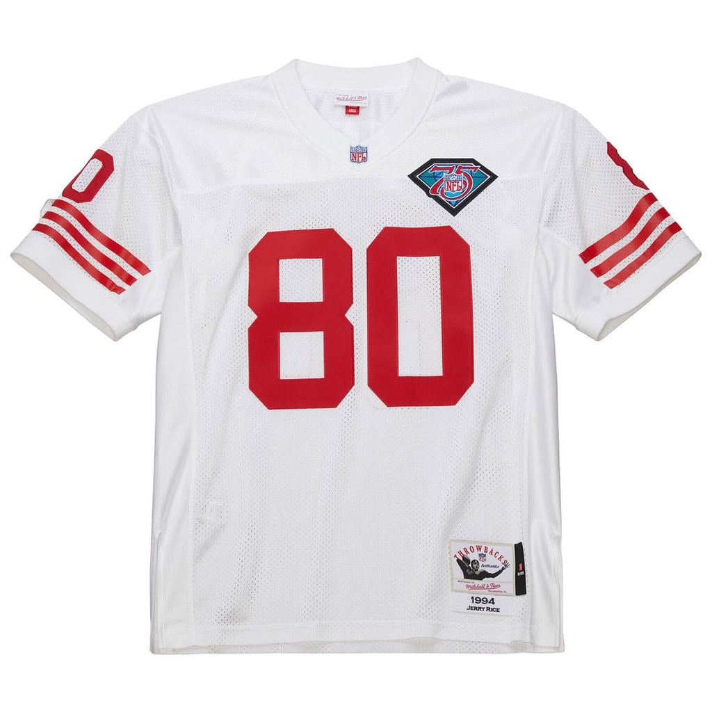 Men's San Francisco 49ers 1994 Jerry Rice White Authentic Throwback Retired Player Jersey
