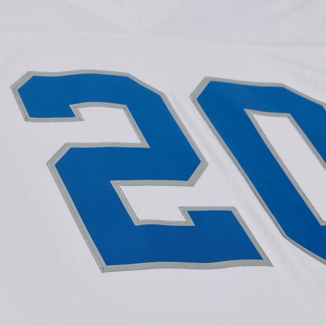 Men's Detroit Lions Barry Sanders White 1989 Legacy Replica Player Jersey