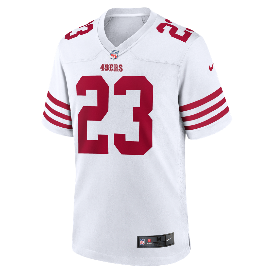 Men's San Francisco 49ers Christian McCaffrey White Game Player Jersey