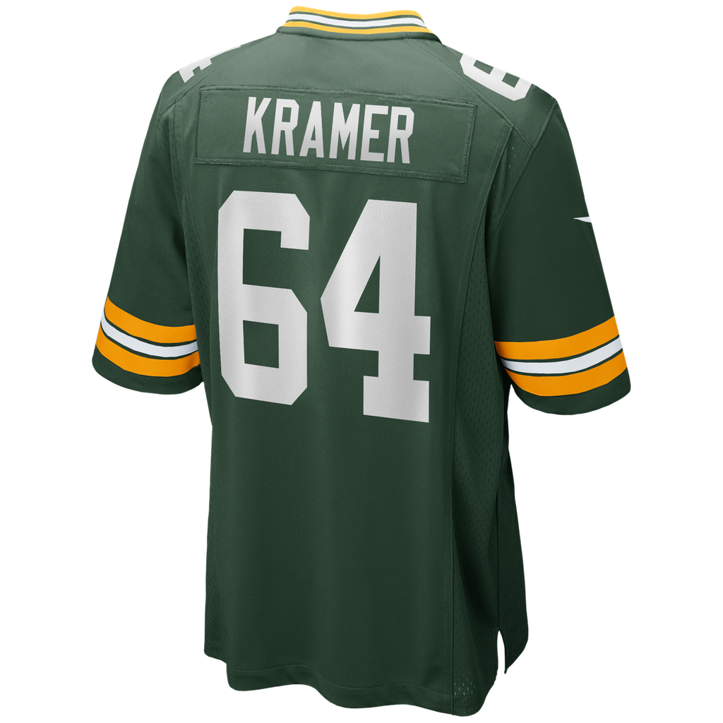 Men's Green Bay Packers Jerry Kramer Green Game Retired Player Jersey