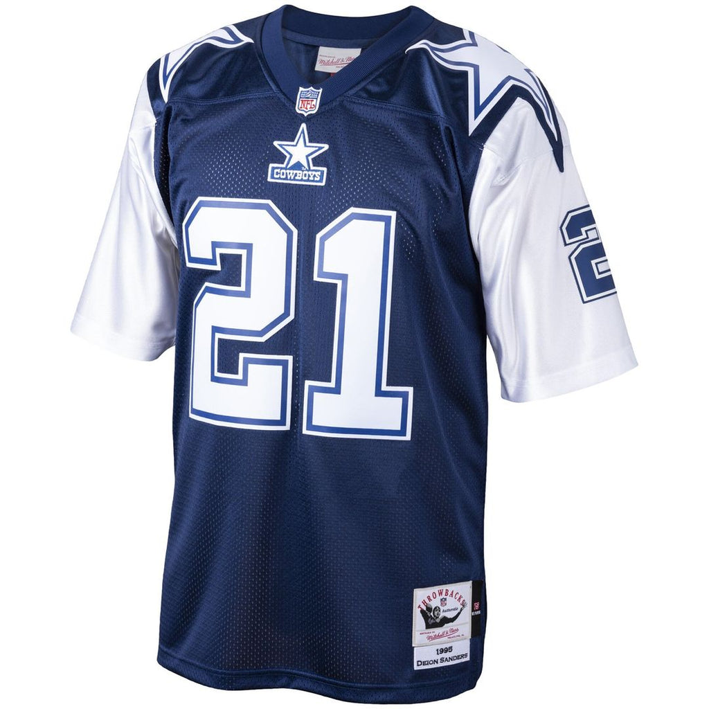 Men's Dallas Cowboys Deion Sanders Navy Big & Tall 1995 Retired Player Replica Jersey