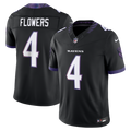 Men's Baltimore Ravens Zay Flowers Black Alternate Alternate Vapor F.U.S.E. Stitched