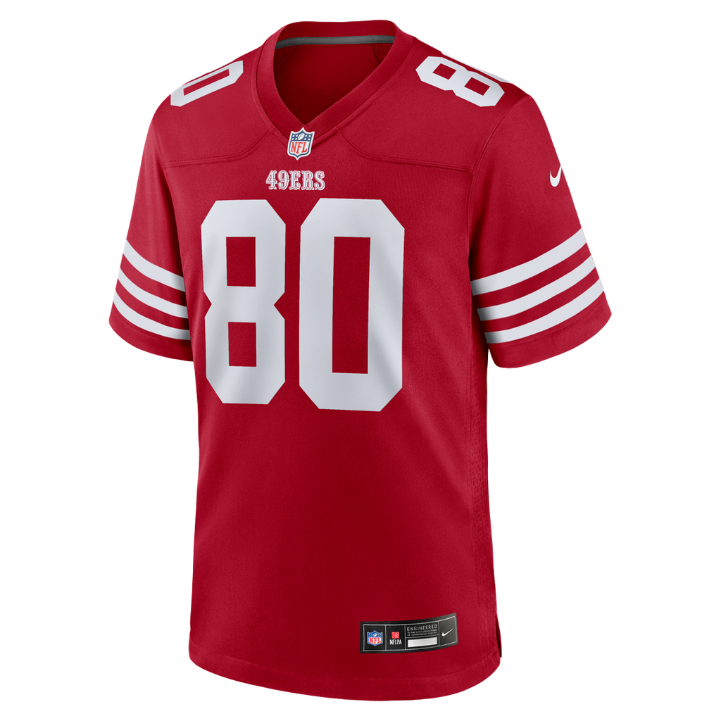 Men's San Francisco 49ers Jerry Rice Scarlet Retired Game Player Jersey