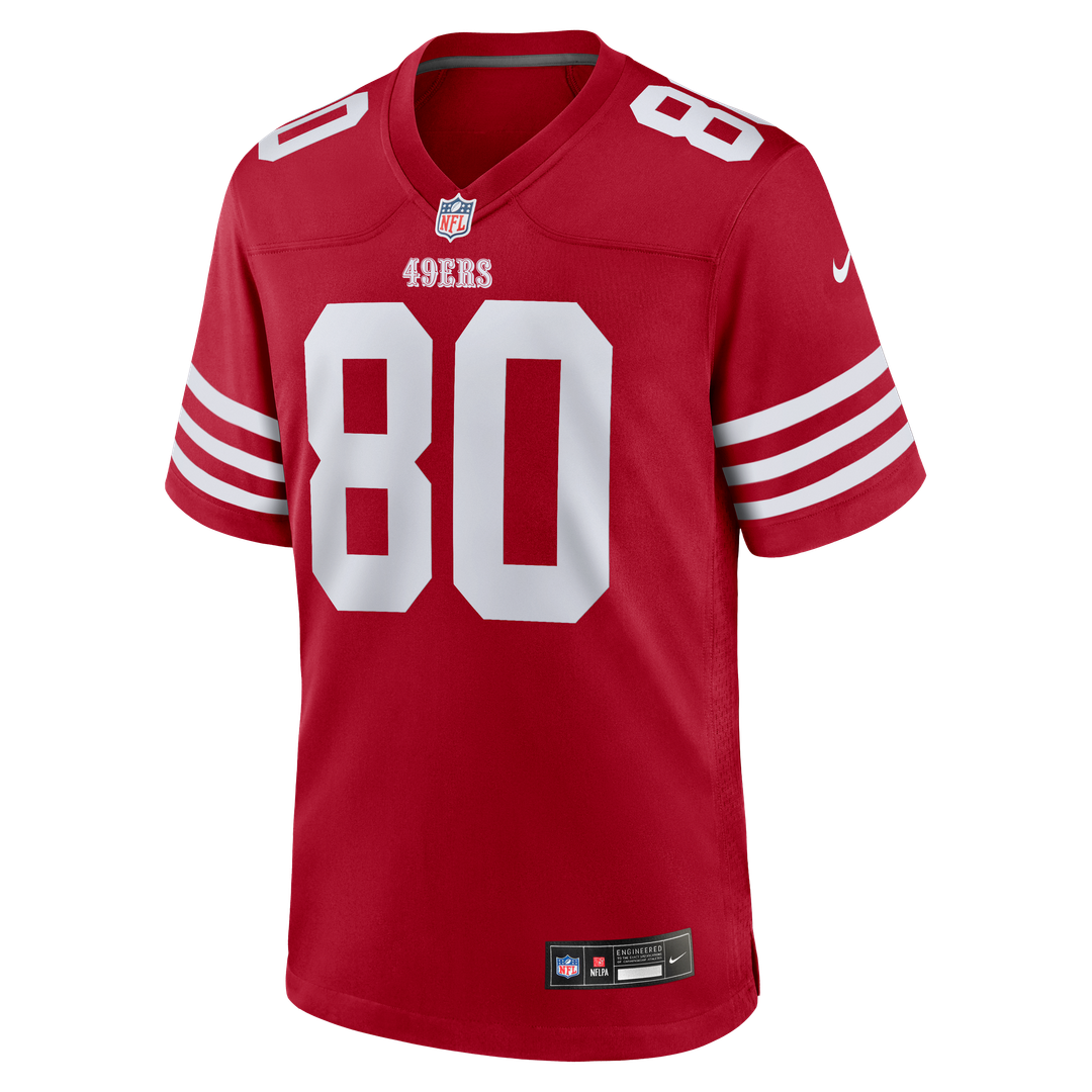 Men's San Francisco 49ers Jerry Rice Scarlet Retired Game Player Jersey