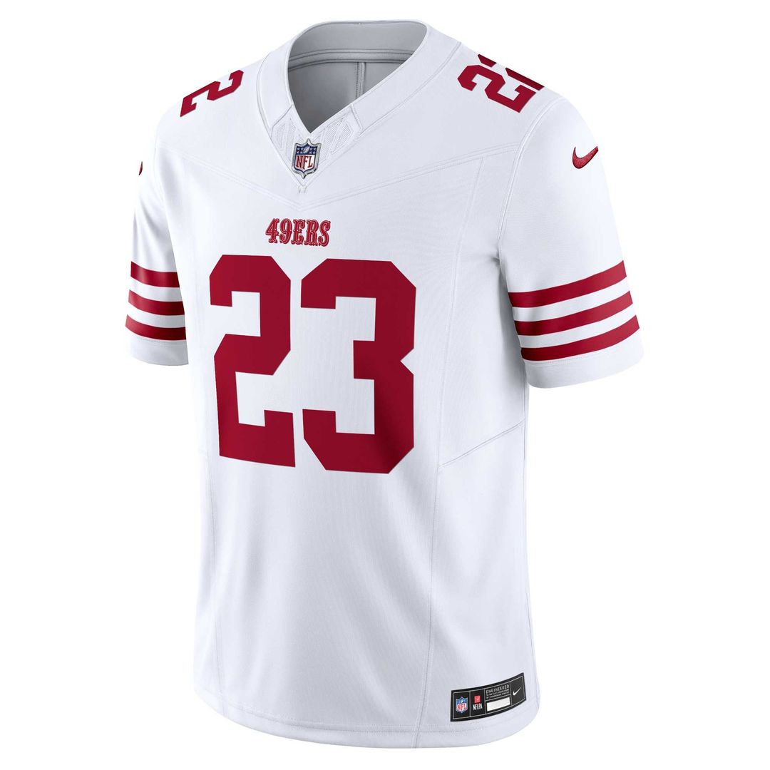 Men's San Francisco 49ers Christian McCaffrey White Vapor F.U.S.E.