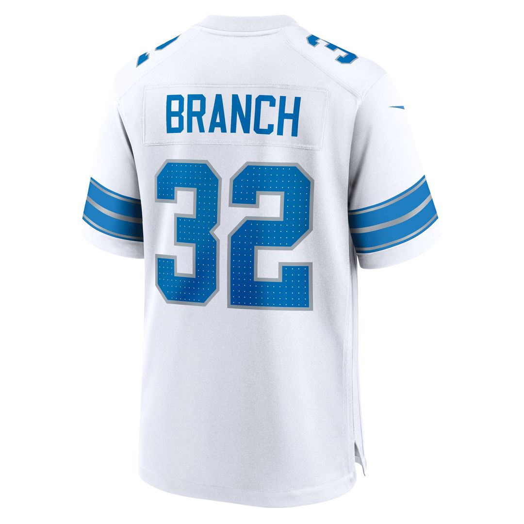 Men's Detroit Lions Brian Branch White White