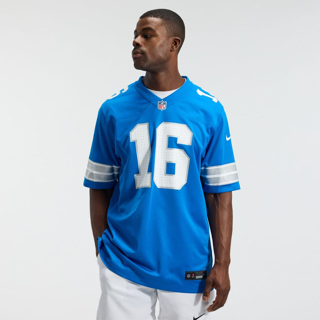 Men's Detroit Lions Jared Goff Blue