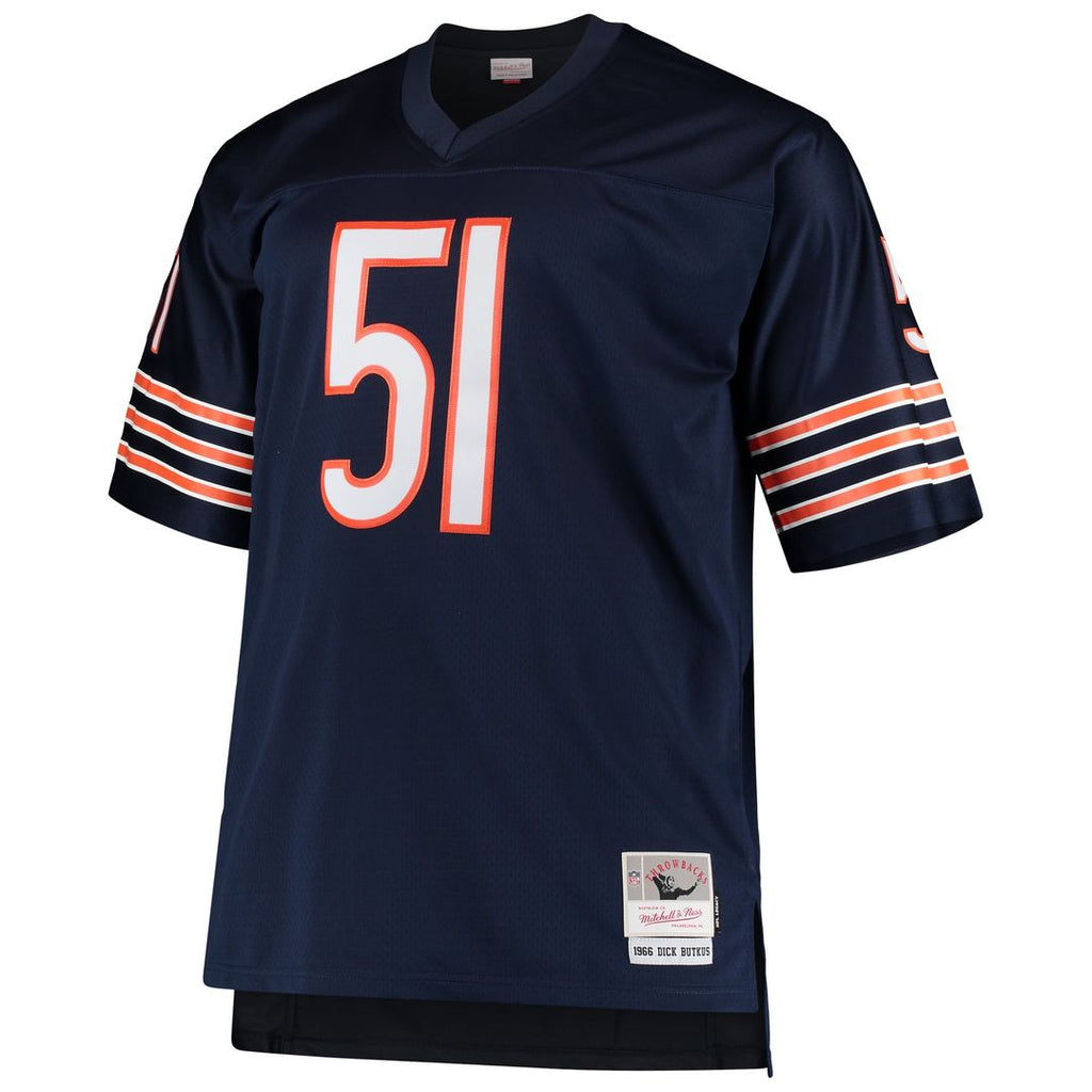 Men's Chicago Bears Dick Butkus Navy Big & Tall 1966 Retired Player Replica Jersey