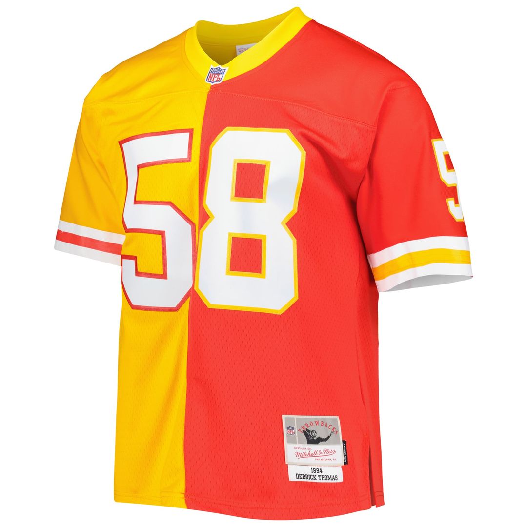 Men's Kansas City Chiefs Derrick Thomas Red/Gold 1994 Split Legacy Replica Jersey