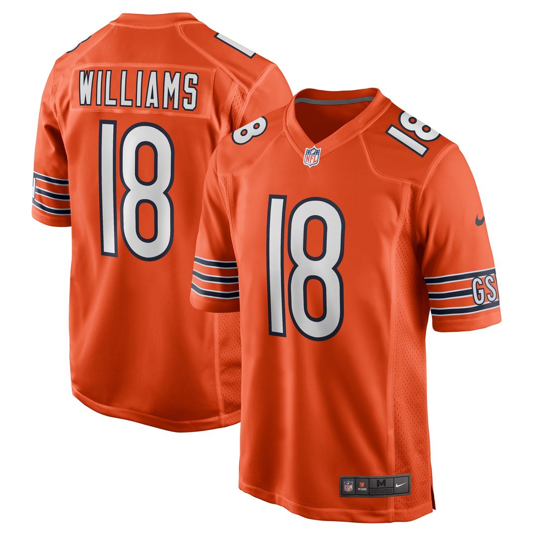Men's Chicago Bears Caleb Williams Orange Alternate Player