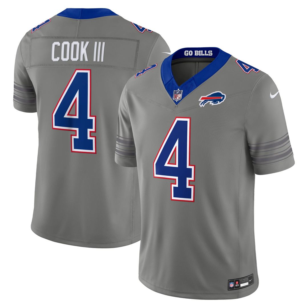 Men's Buffalo Bills James Cook III Royal Team Vapor F.U.S.E. Stitched