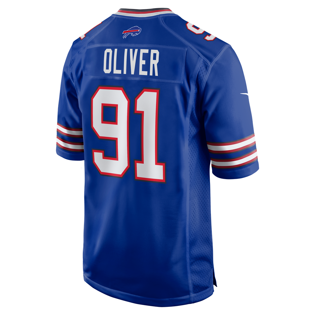 Men's Buffalo Bills Ed Oliver Royal Team Game Player Jersey