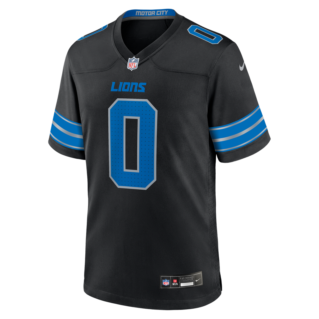 Men's Detroit Lions Jahmyr Gibbs Black 2nd Alternate Game Player Jersey