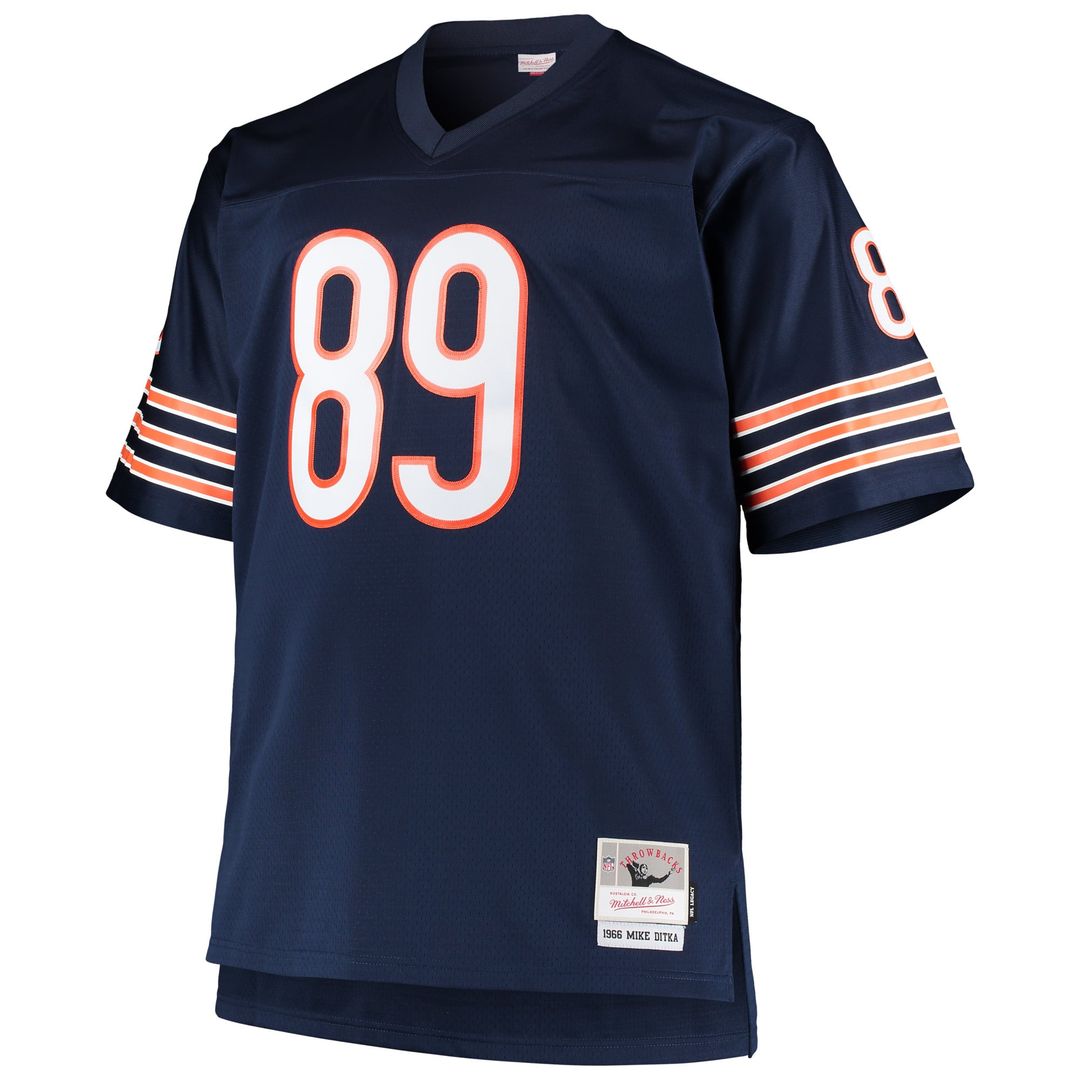 Men's Chicago Bears Mike Ditka Navy Big & Tall 1966 Retired Player Replica Jersey