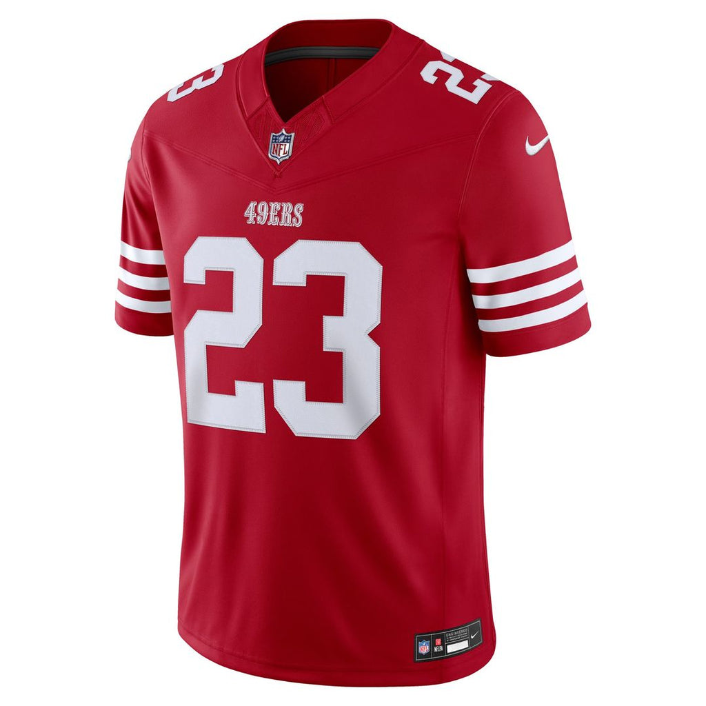 Men's San Francisco 49ers Christian McCaffrey White Alternate Vapor F.U.S.E. Stitched