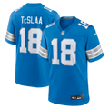 Men's Detroit Lions Isaac TeSlaa Blue Game Player Jersey