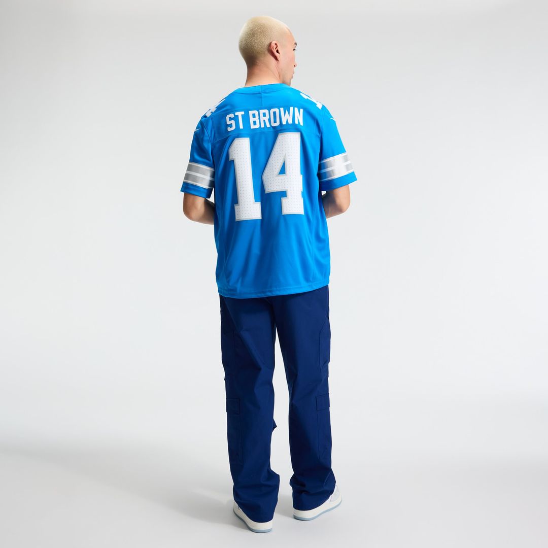 Men's Detroit Lions Amon-Ra St. Brown Black Alternate Vapor F.U.S.E. Stitched