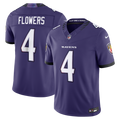 Men's Baltimore Ravens Zay Flowers Purple Team Vapor F.U.S.E. Stitched