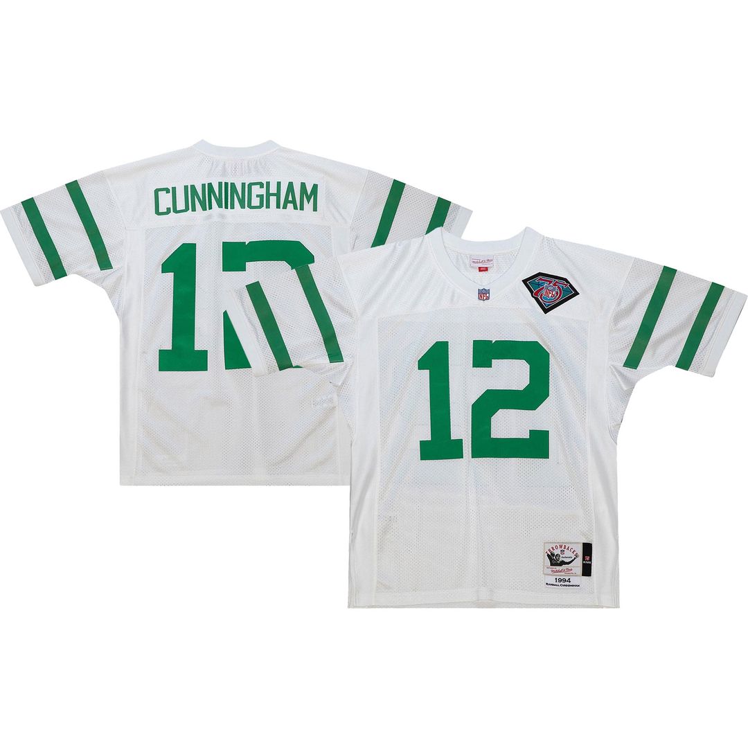 Men's Philadelphia Eagles 1992 Randall Cunningham Green Authentic Throwback Retired Player Jersey