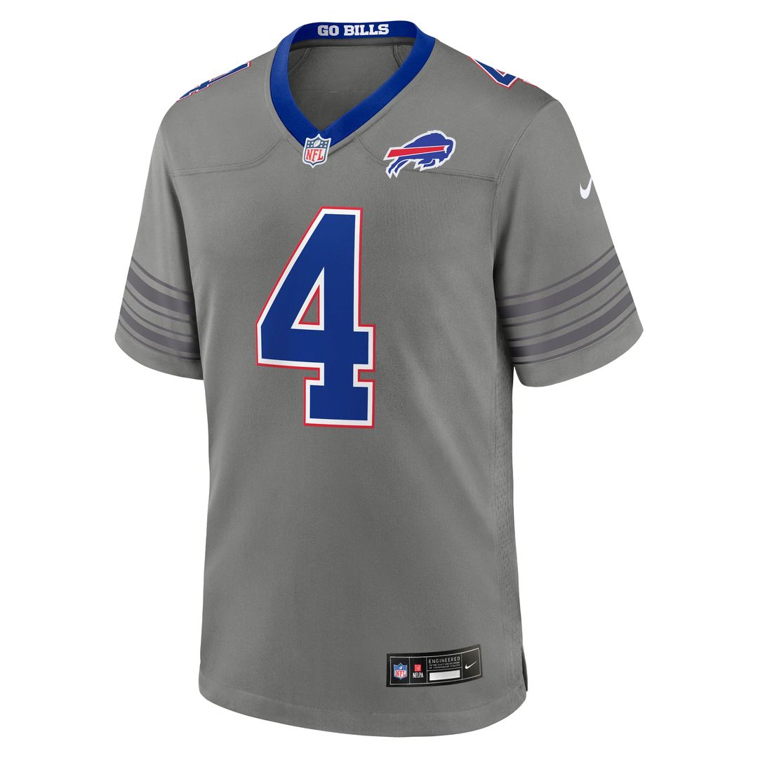 Men's Buffalo Bills James Cook III Gray Nickel City