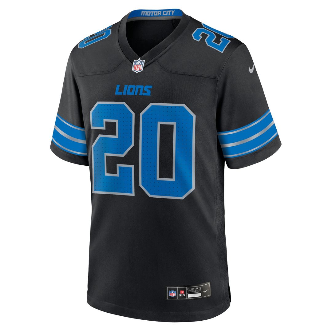 Men's Detroit Lions Barry Sanders Black 2nd Alternate Retired Player