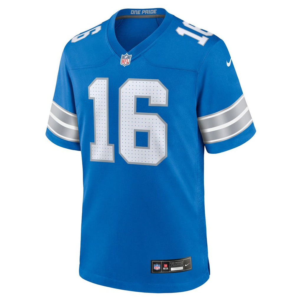 Men's Detroit Lions Jared Goff Blue