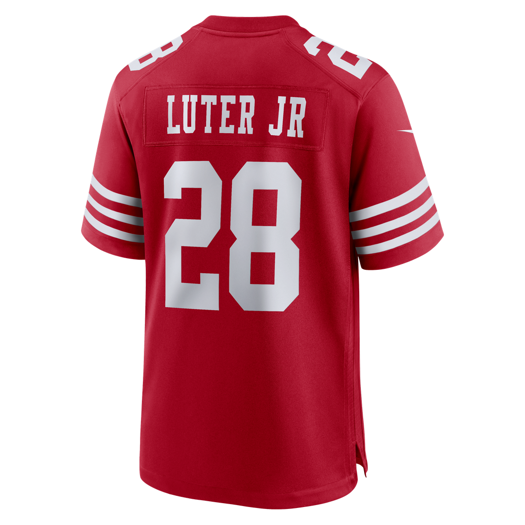 Men's San Francisco 49ers Darrell Luter Jr. Scarlet